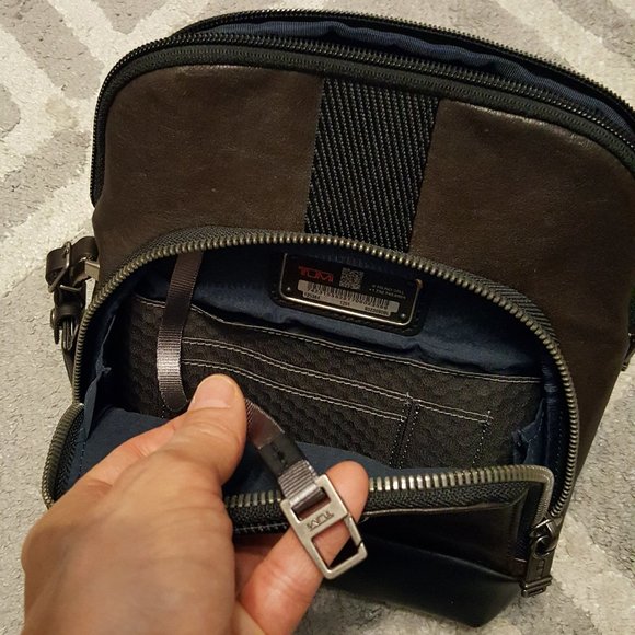 Tumi Bags Mens Tumi Alpha Bravo Thin Washed Leather Crossbody Bag